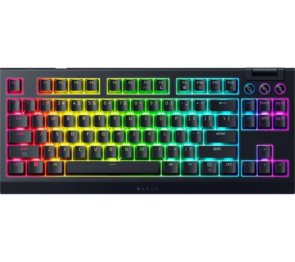 Razer BlackWidow V4 Tenkeyless HyperSpeed Wireless Mechanical Gaming Keyboard - Black, Black