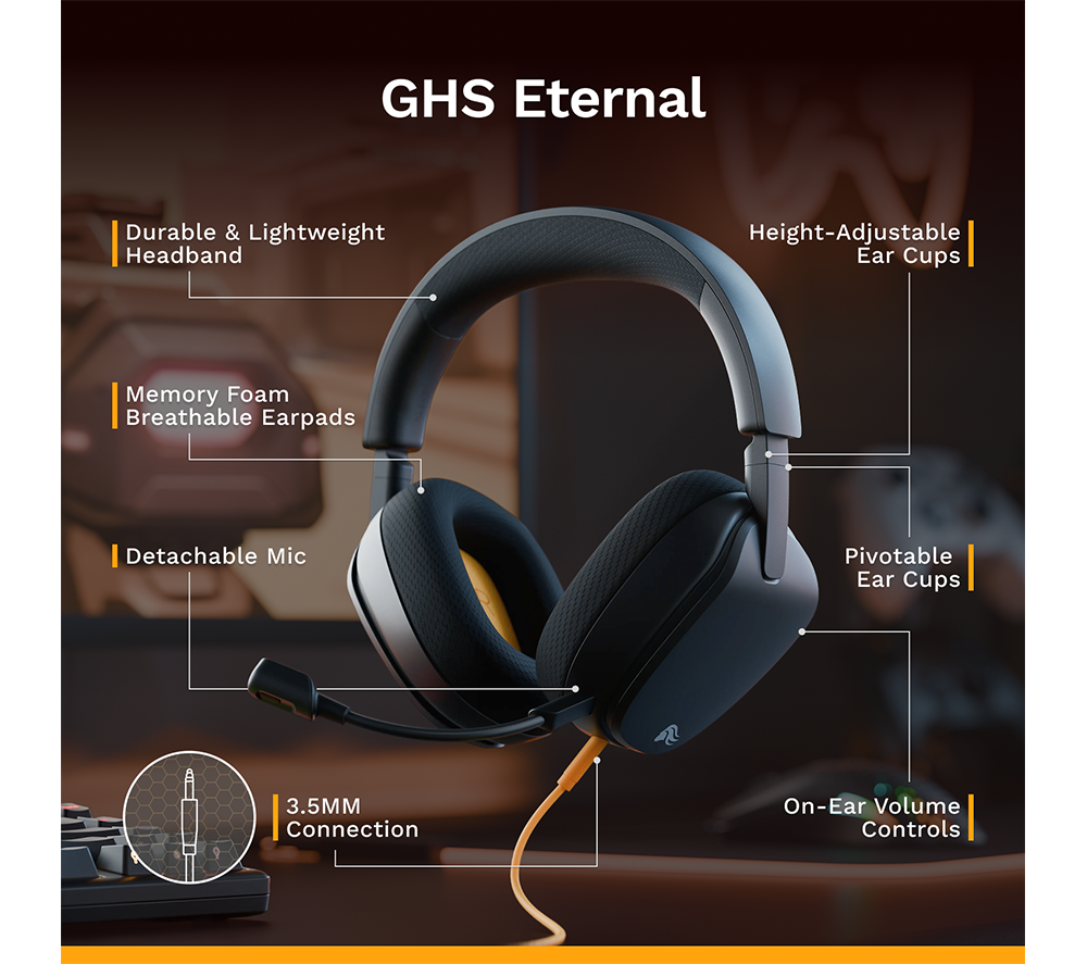 GLORIOUS GHS Eternal Wired Gaming Headset - Black image number 9 of 10