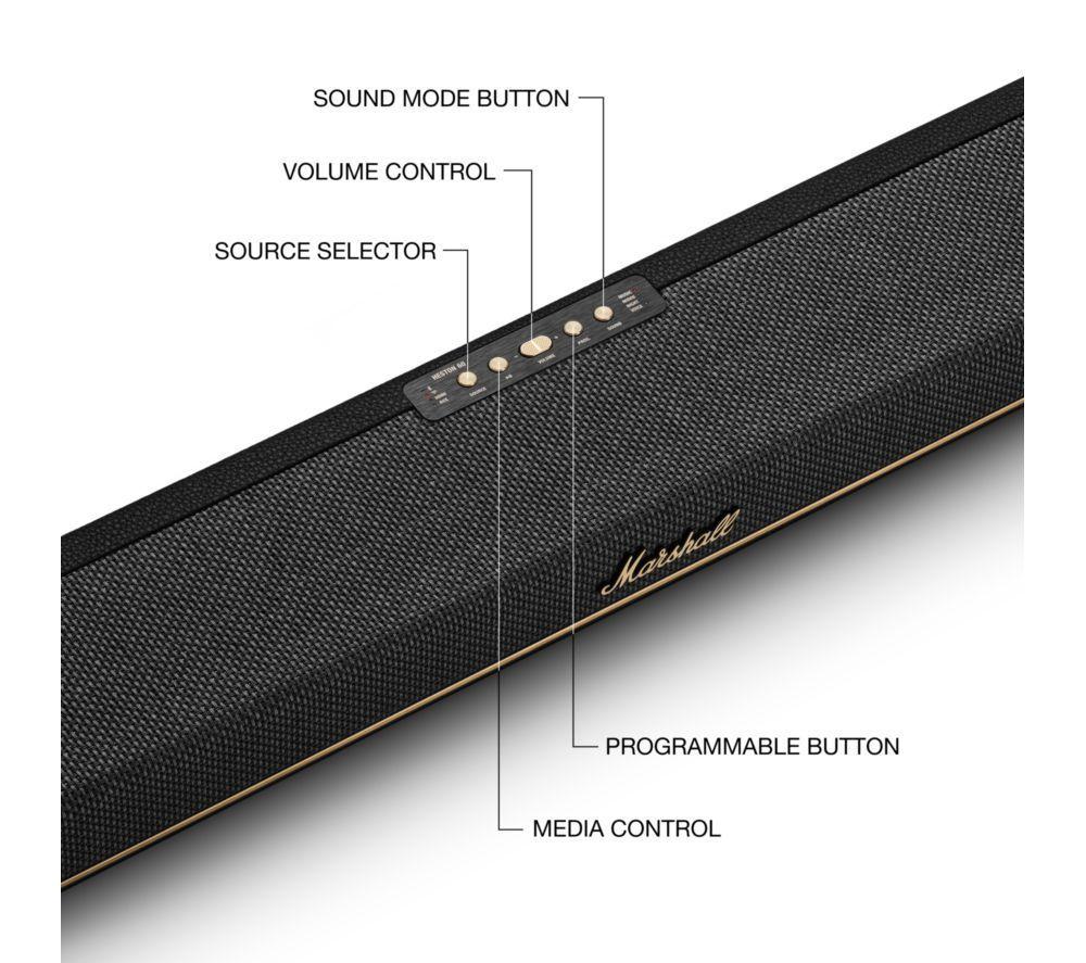 MARSHALL Heston 200 Wireless Subwoofer & 60 5.1 All-in-One Sound Bar Bundle - Black image number 7 of 11