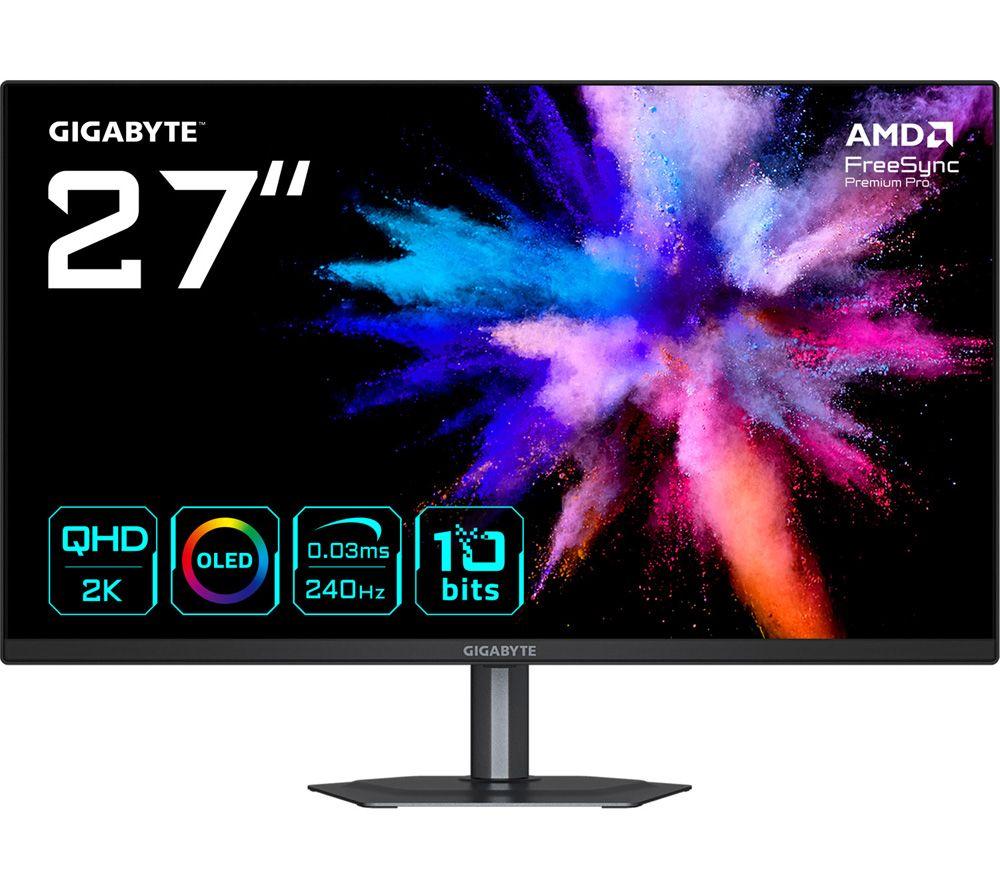 GIGABYTE GO27Q24G Quad HD 26.5" W-OLED Gaming Monitor - Black, Black