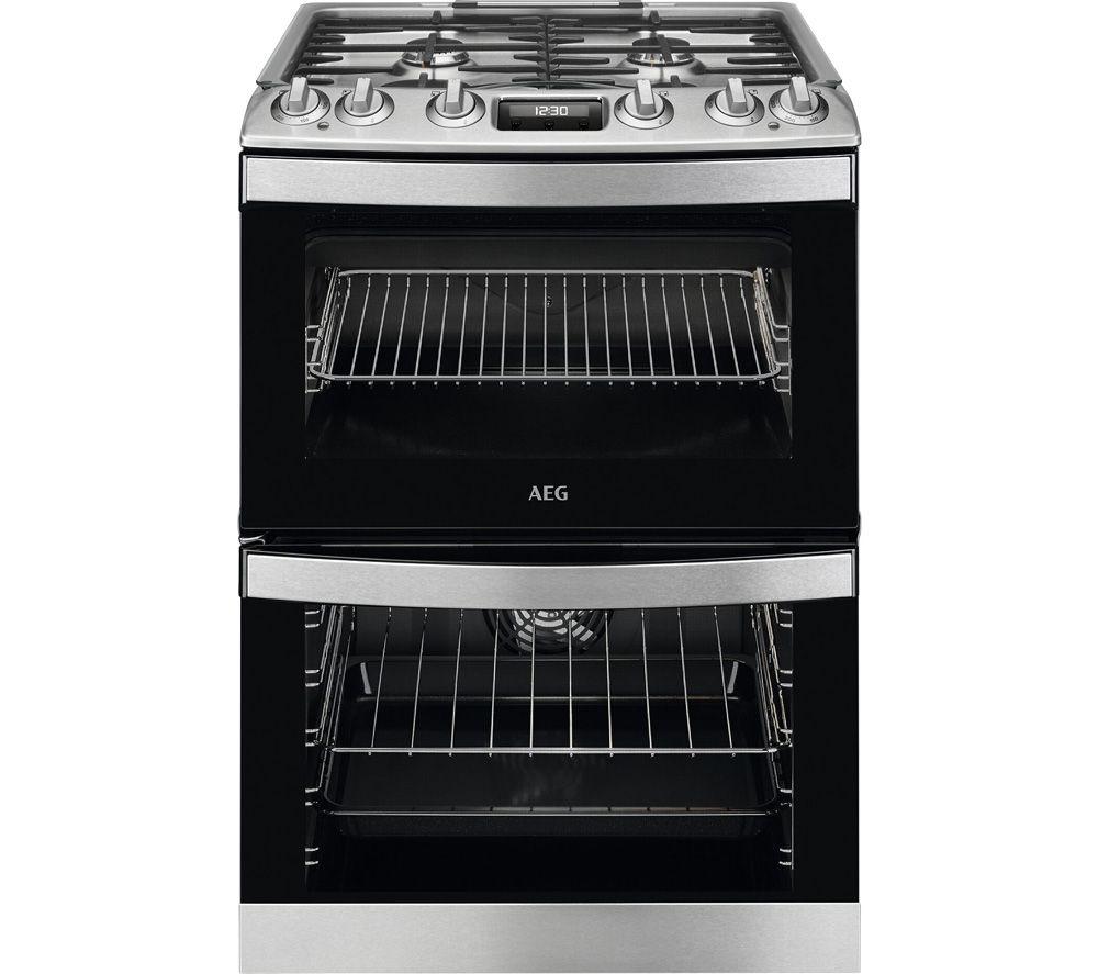 Aeg 5000 Surroundcook Ckb6541acm 60 Cm Dual Fuel Cooker - Stainless Steel, Stainless Steel