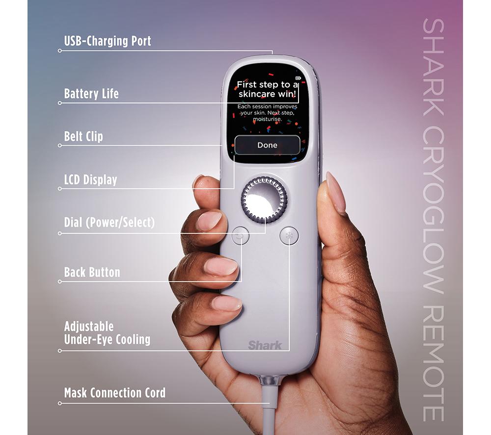 SHARK FW312IEPL CryoGlow Under-Eye Cooling LED Anti-Ageing & Blemish Repair Mask &ndash; Lilac Chill image number 11 of 12