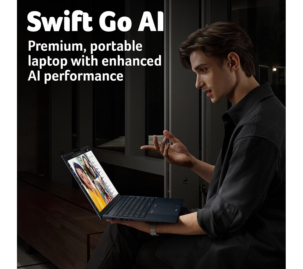ACER Swift Go 16 OLED 16" Laptop, Copilot+ PC - AMD Ryzen AI 9, 1 TB SSD, Blue image number 2 of 12