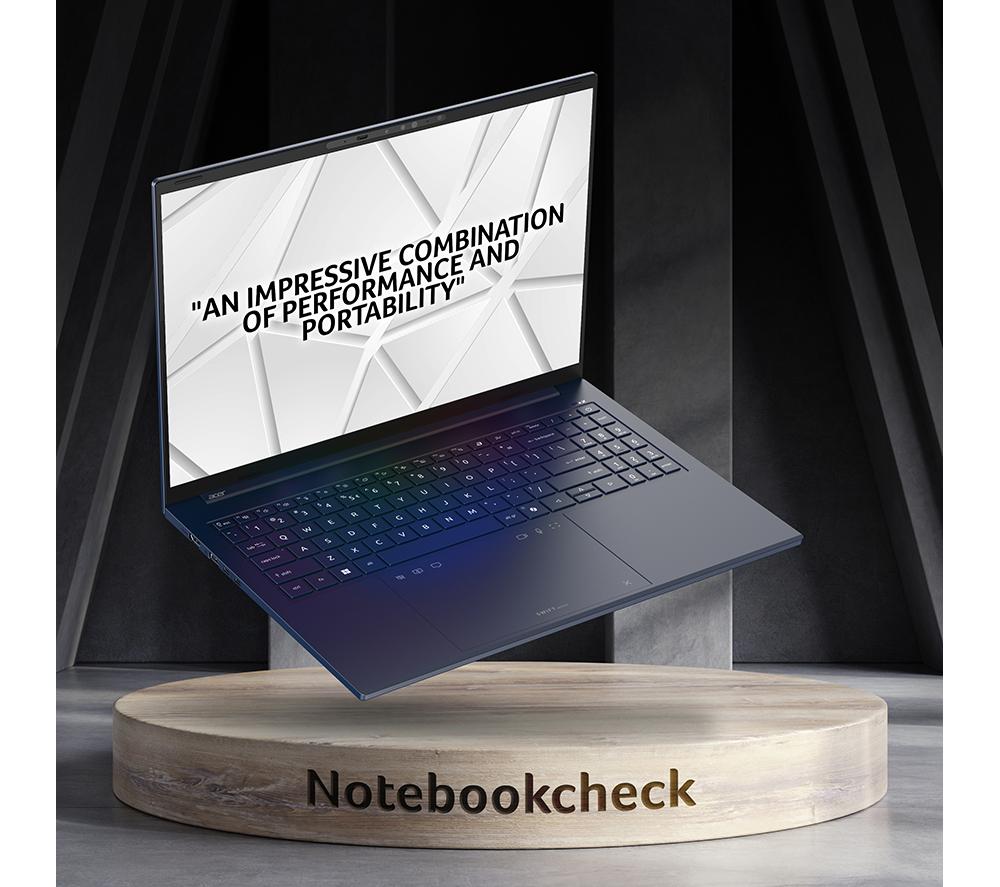 ACER Swift Go 16 OLED 16" Laptop, Copilot+ PC - AMD Ryzen AI 9, 1 TB SSD, Blue image number 3 of 12
