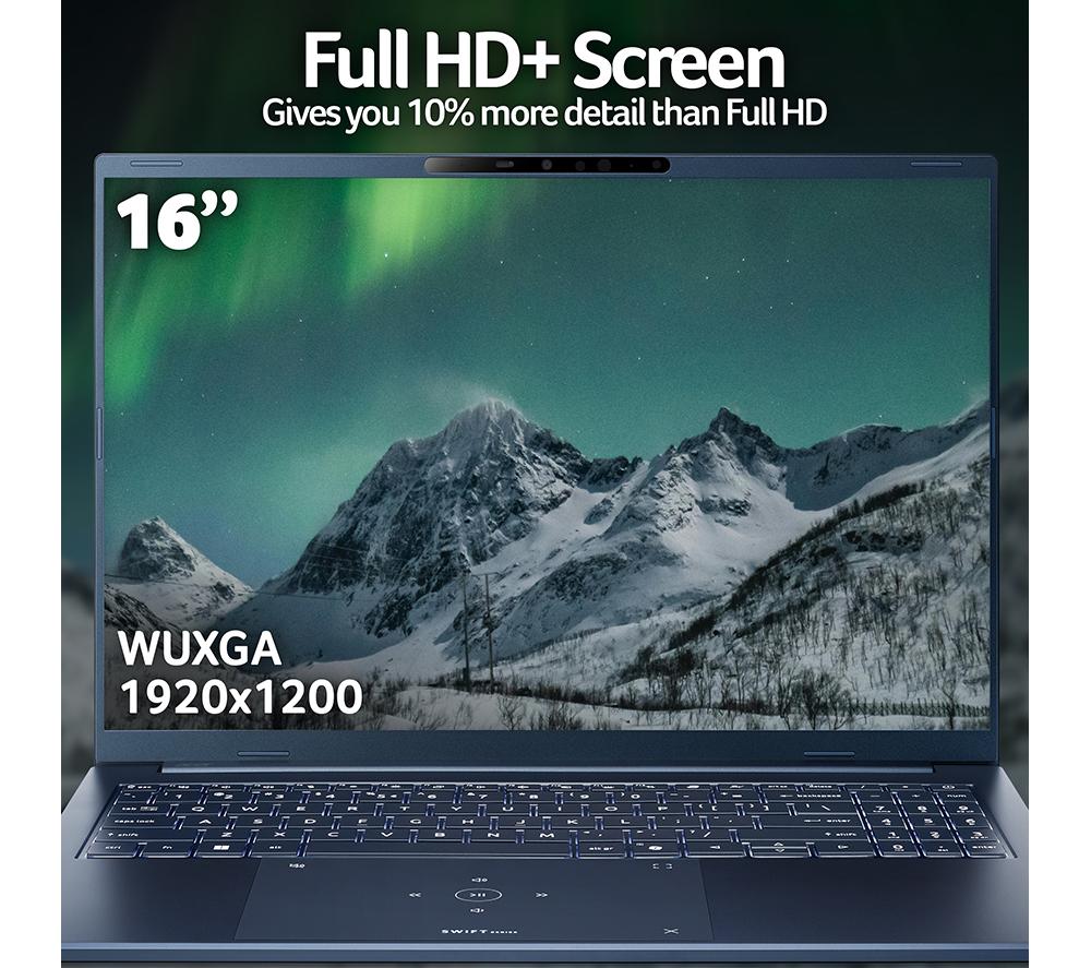 ACER Swift Go 16 OLED 16" Laptop, Copilot+ PC - AMD Ryzen AI 9, 1 TB SSD, Blue image number 6 of 12