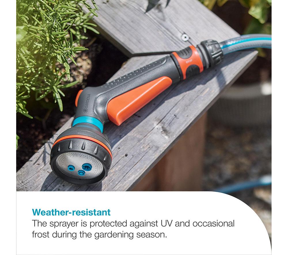 GARDENA 18370-20 Classic Multi Spray Gun - Grey, Orange & Turquoise image number 3 of 9