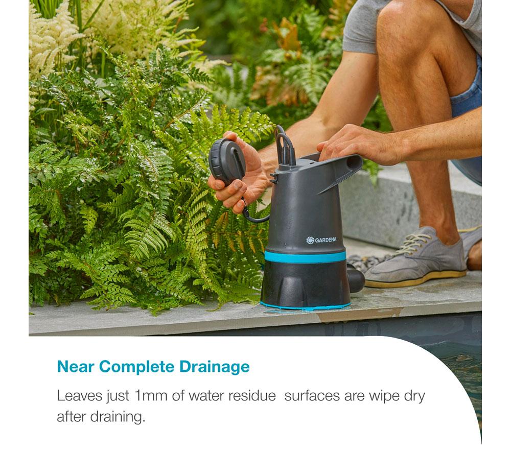 GARDENA 20000 2 in 1 Clear & Dirty Water Submersible Pump - Grey image number 2 of 9