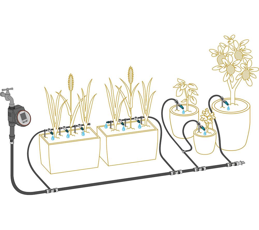 GARDENA Micro Drip Starter Set for Terrace - Black image number 5 of 6