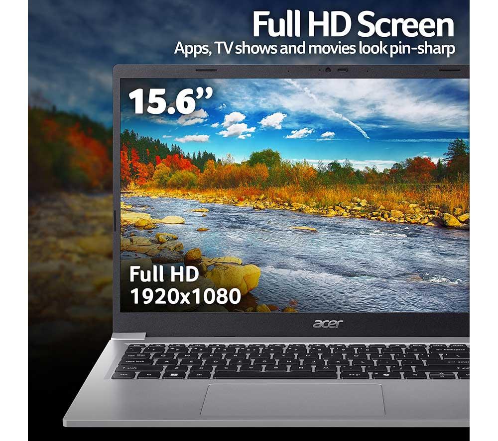 ACER Aspire Lite 15.6" Laptop - Intel&reg; N150, 128 GB SSD, Silver image number 4 of 9