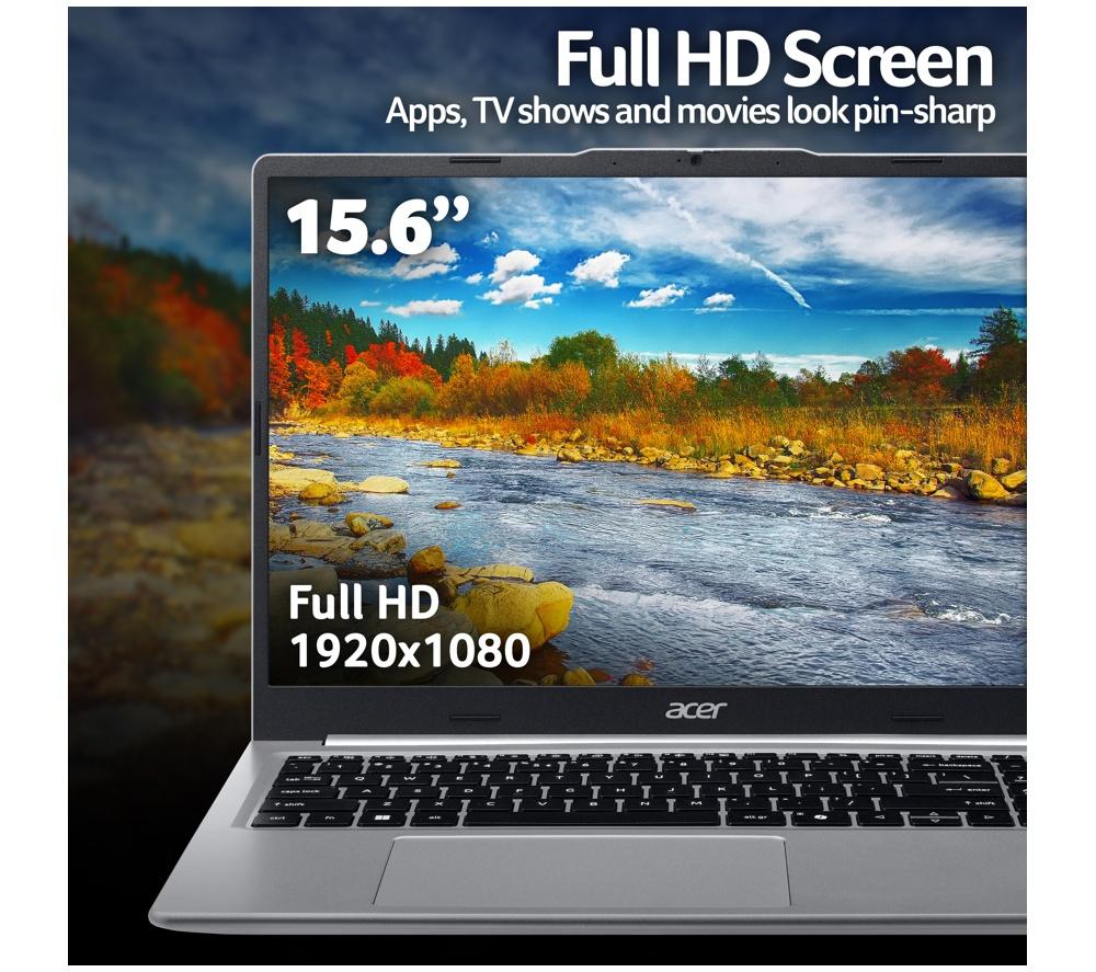 ACER Aspire Lite 15.6" Laptop - AMD Ryzen 3, 256 GB SSD, Silver image number 4 of 9
