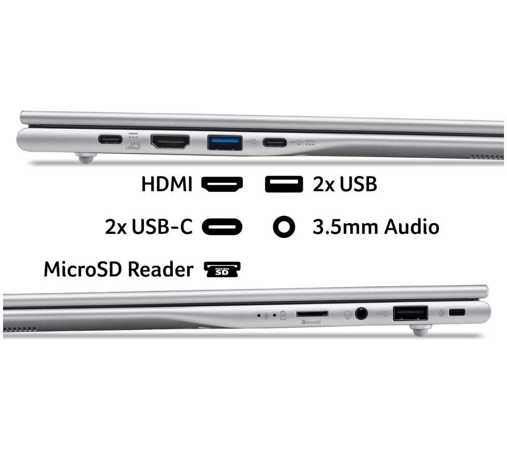 ACER Aspire Lite 15.6" Laptop - AMD Ryzen 3, 256 GB SSD, Silver image number 8 of 9