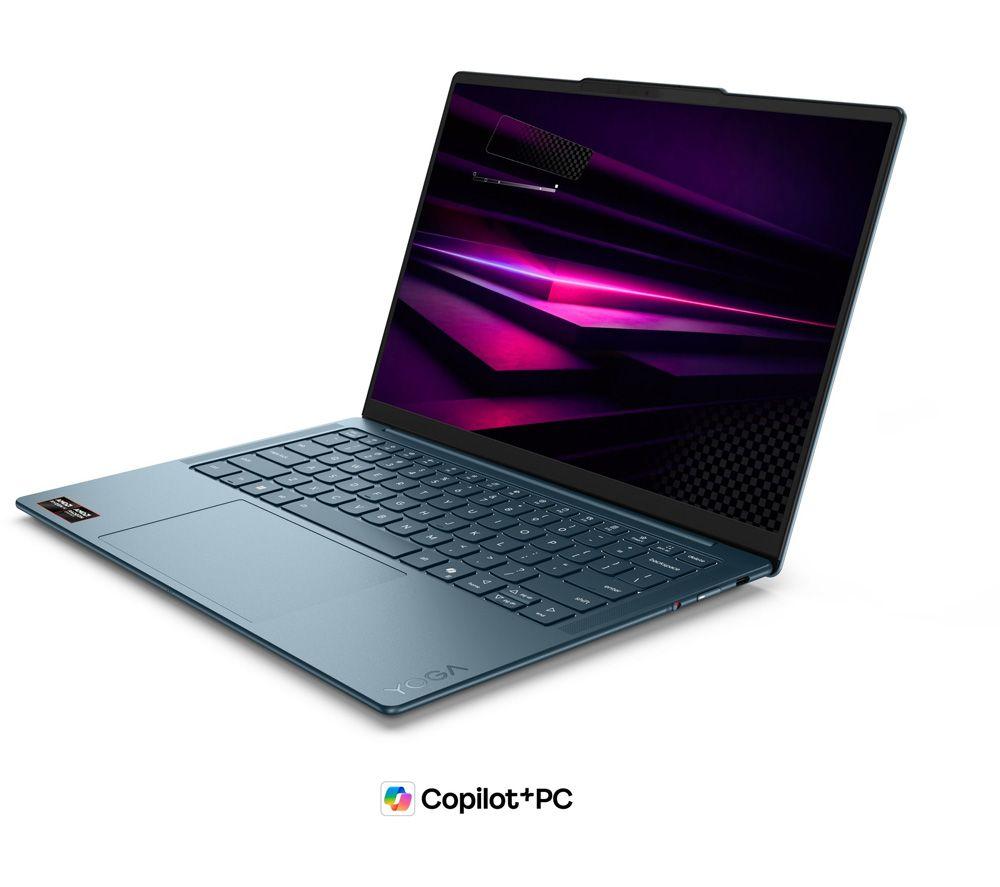 LENOVO Yoga Slim 7 14" Laptop, Copilot+ PC - AMD Ryzen AI 7, 1 TB SSD, Teal image number 3 of 7