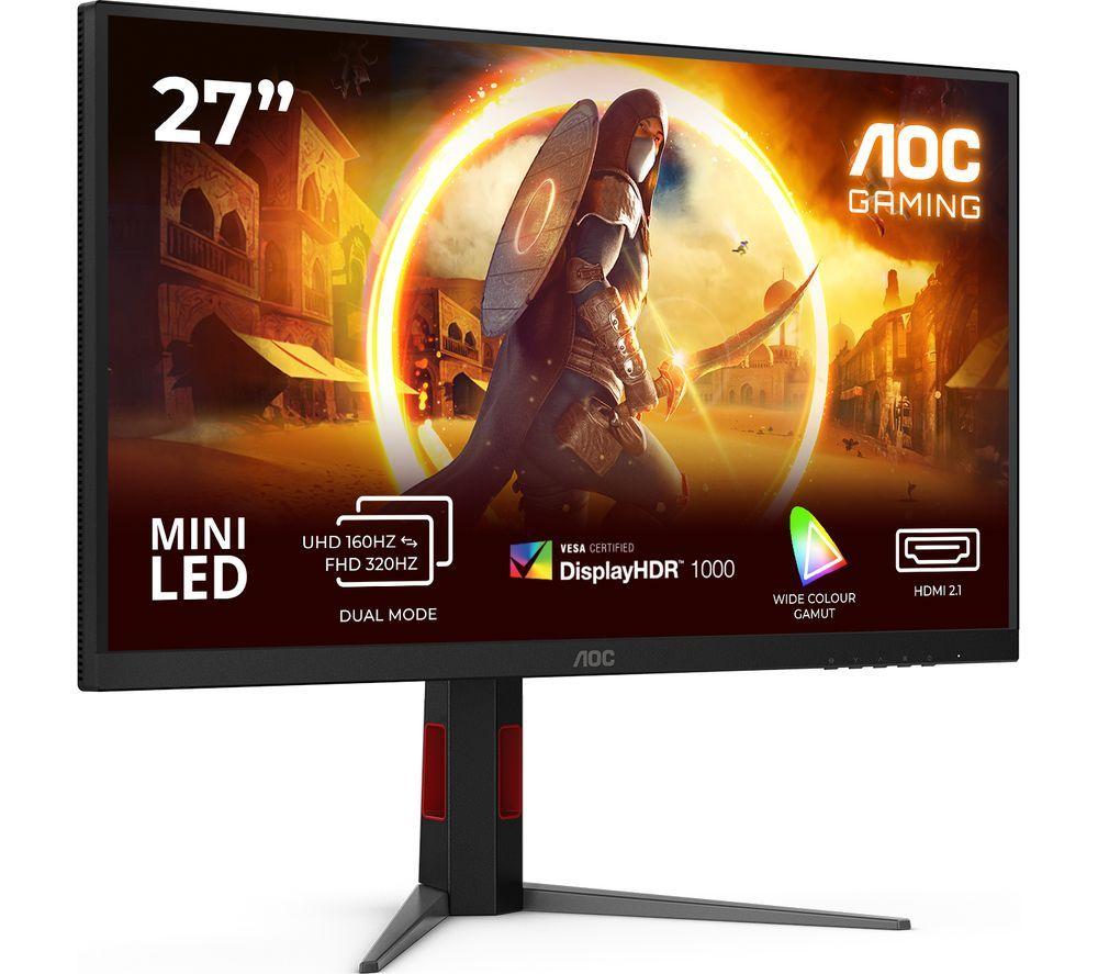 AOC U27G4XM 4K Ultra HD 27" Fast IPS Dual-Mode Gaming Monitor - Black image number 7 of 14