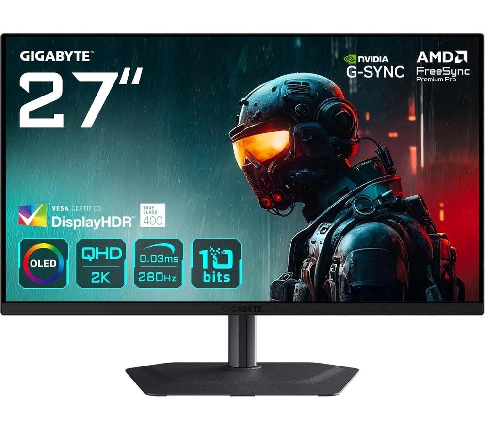 Gigabyte Mo27q2a Quad Hd 27" Oled Gaming Monitor - Black, Black