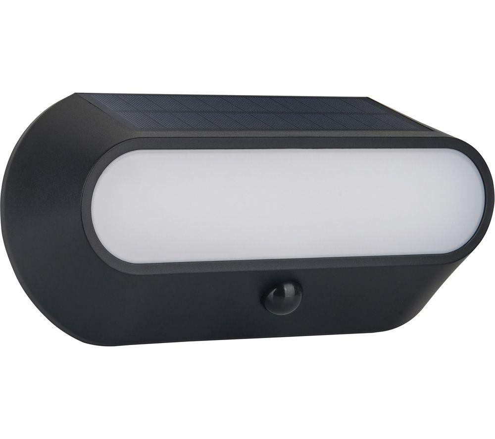 LUCECO Carina Solar LED Bulkhead Light with PIR Motion Sensor - Black