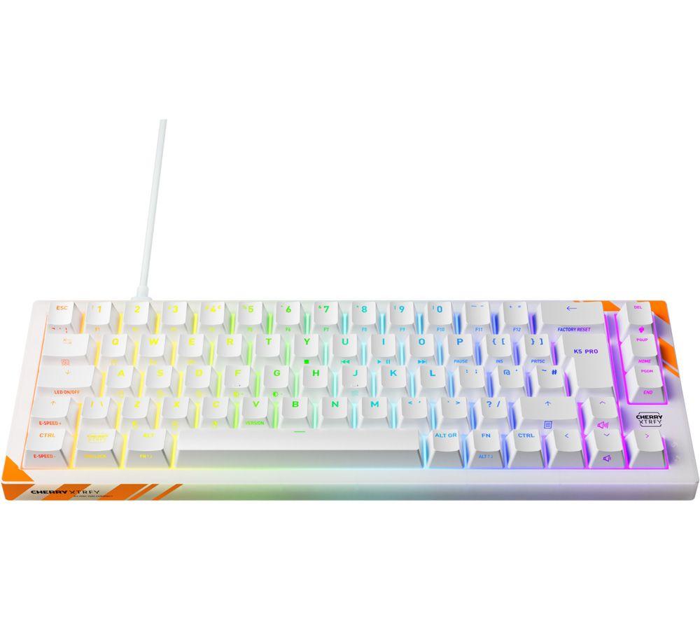 CHERRY XTRFY K5 Pro TMR Compact Mechanical Gaming Keyboard - White image number 2 of 2