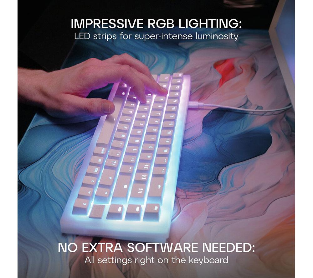 CHERRY XTRFY K5 Pro TMR Compact Mechanical Gaming Keyboard - White image number 6 of 8