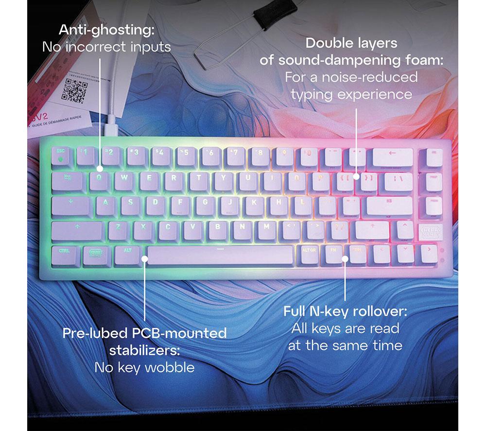 CHERRY XTRFY K5 Pro TMR Compact Mechanical Gaming Keyboard - White image number 7 of 8