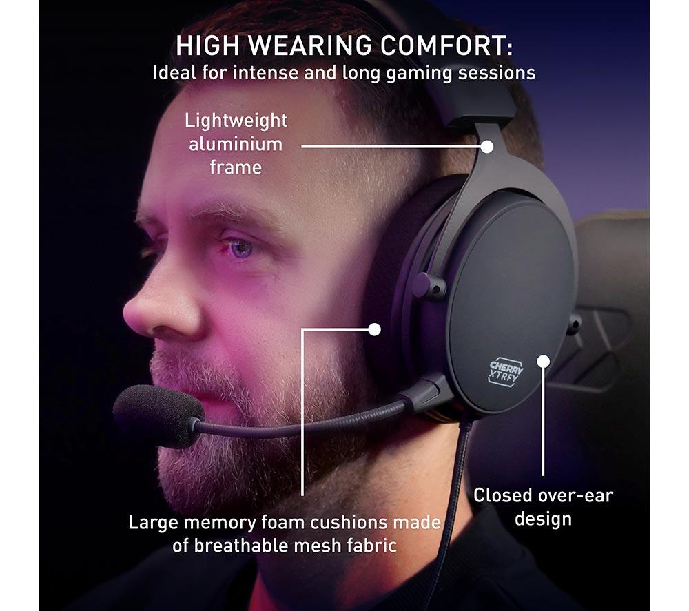 CHERRY XTRFY H2 Gaming Headset - Black image number 7 of 10