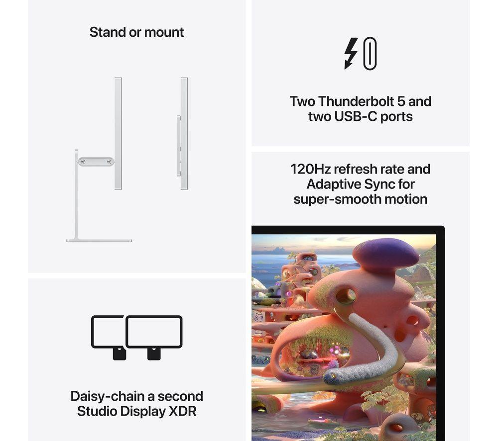 APPLE 5K Retina 27" Studio Display XDR - Standard Glass, Tilt & Height adjustable image number 8 of 9