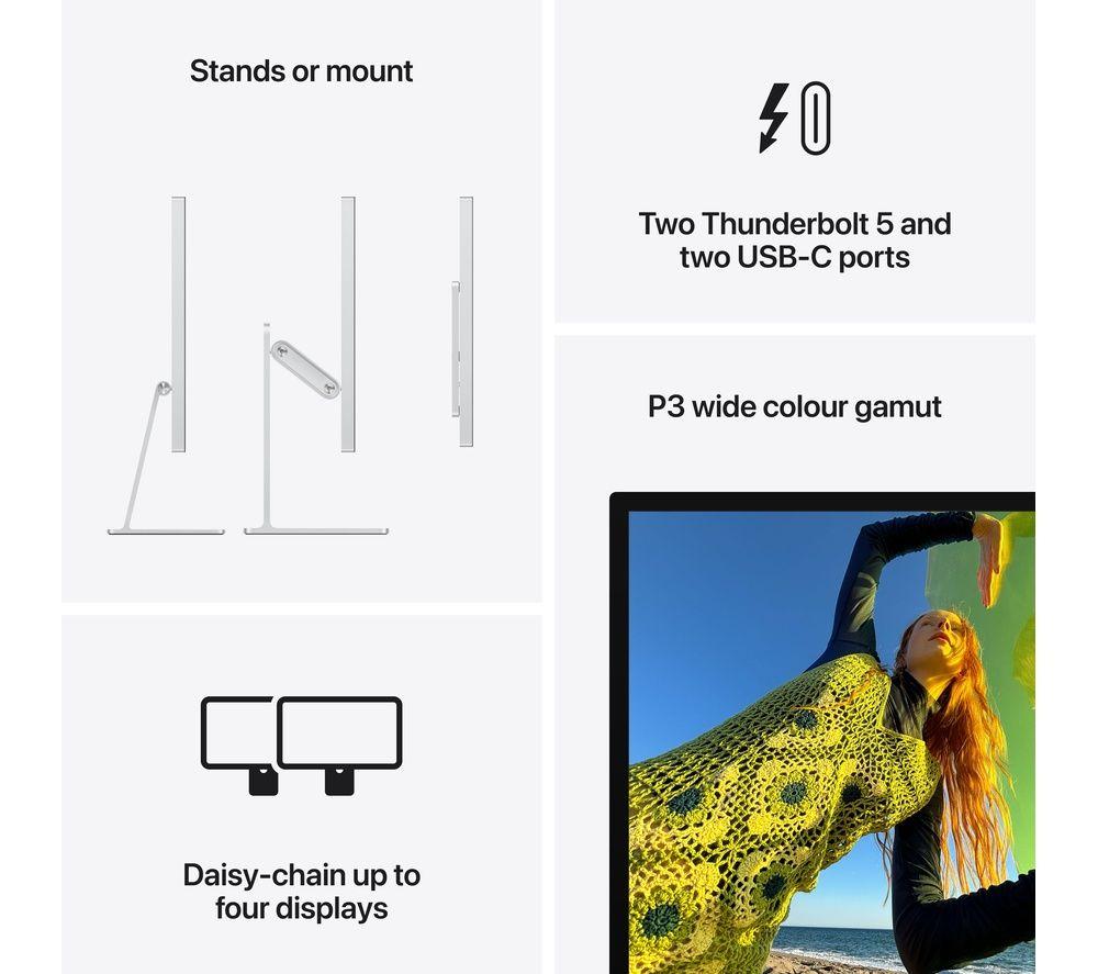 APPLE 5K Retina 27" Studio Display - Standard Glass, Tilt-adjustable image number 8 of 9
