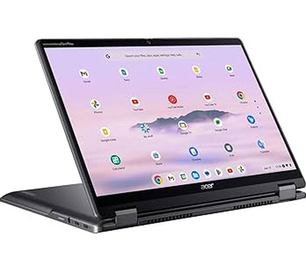 ACER Spin 514 14" 2 in 1 Chromebook Plus - MediaTek Kompanio Ultra 910, 128 GB UFS, Silver image number 2 of 2