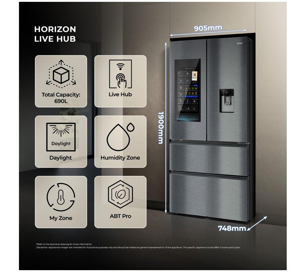 HAIER Series 9 HFW99F19ESSB American-Style Smart Fridge Freezer - Iconic Black image number 7 of 21