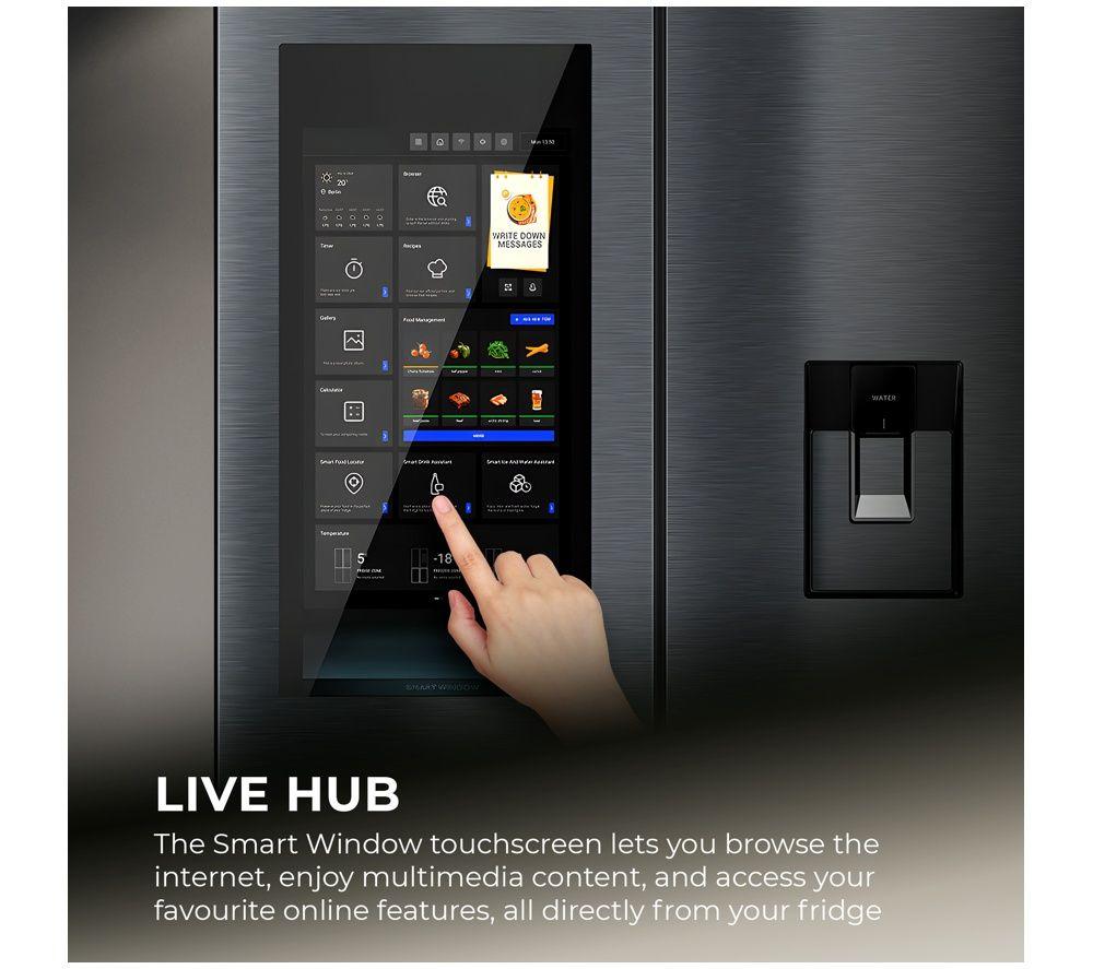 HAIER Series 9 HFW99F19ESSB American-Style Smart Fridge Freezer - Iconic Black image number 8 of 21