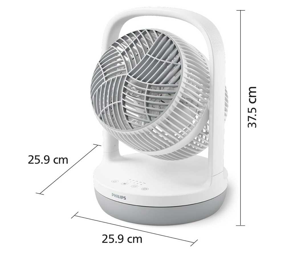 PHILIPS 2000 Series CX2050/00 Portable 8" Table Fan - White image number 9 of 10