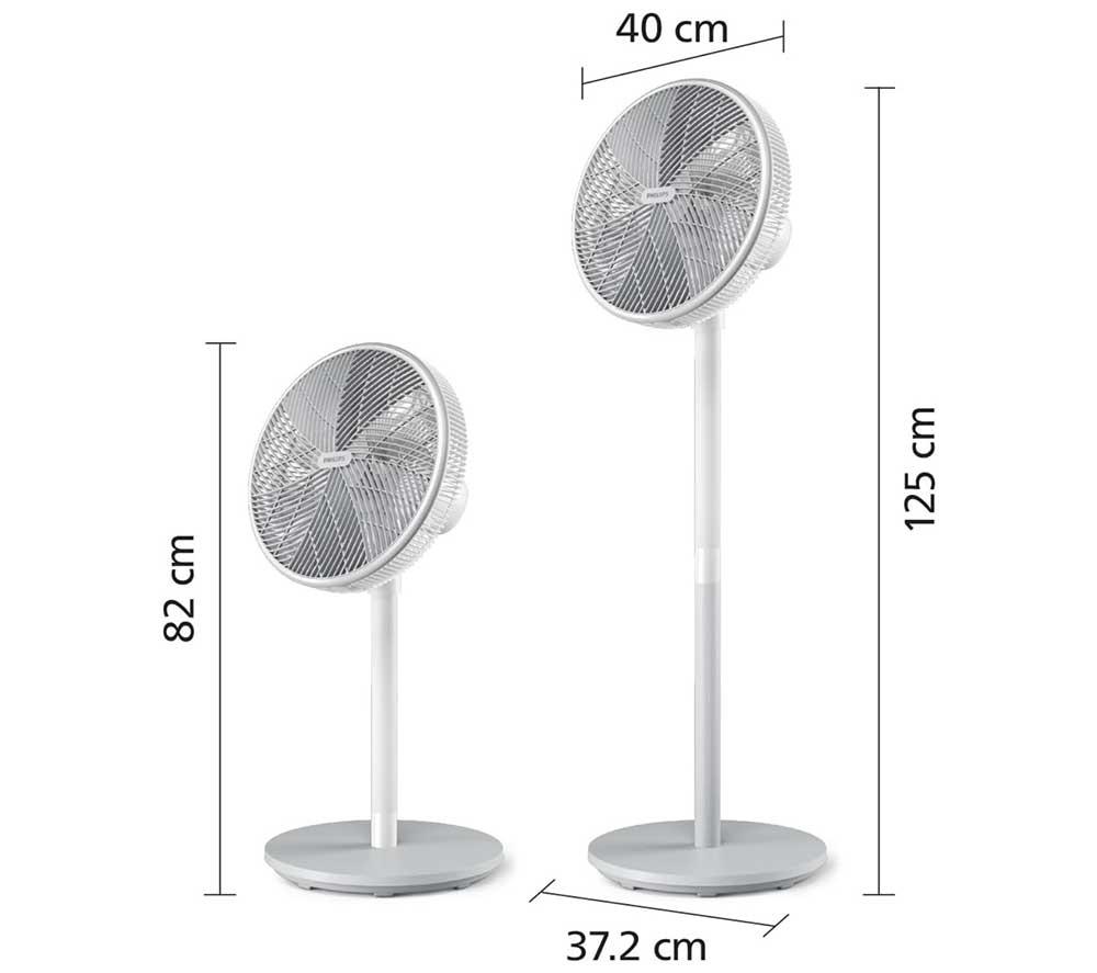 PHILIPS 2000 Series CX2550/00 Portable 15" Pedestal Fan - White image number 7 of 8