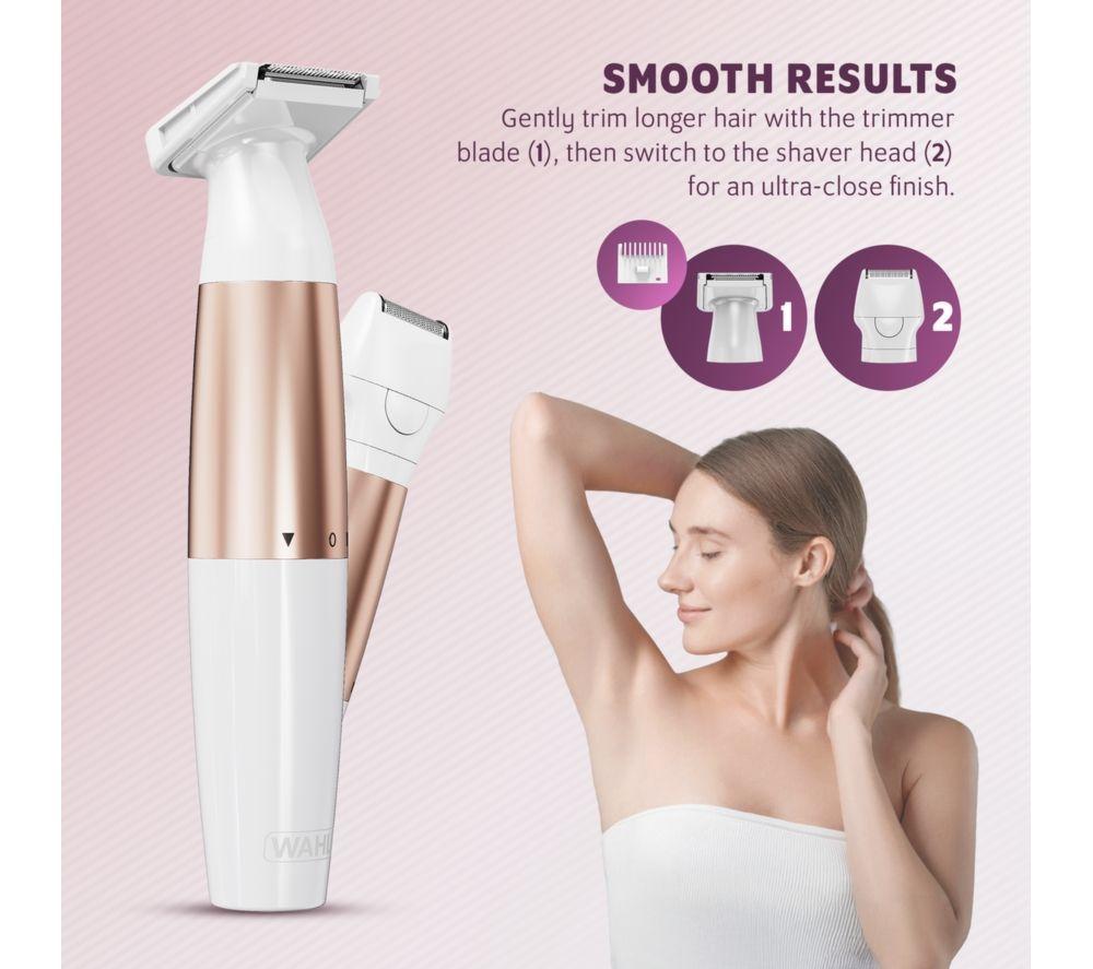 WAHL Trim & Shave Bikini Shaver - White & Rose Gold image number 6 of 6