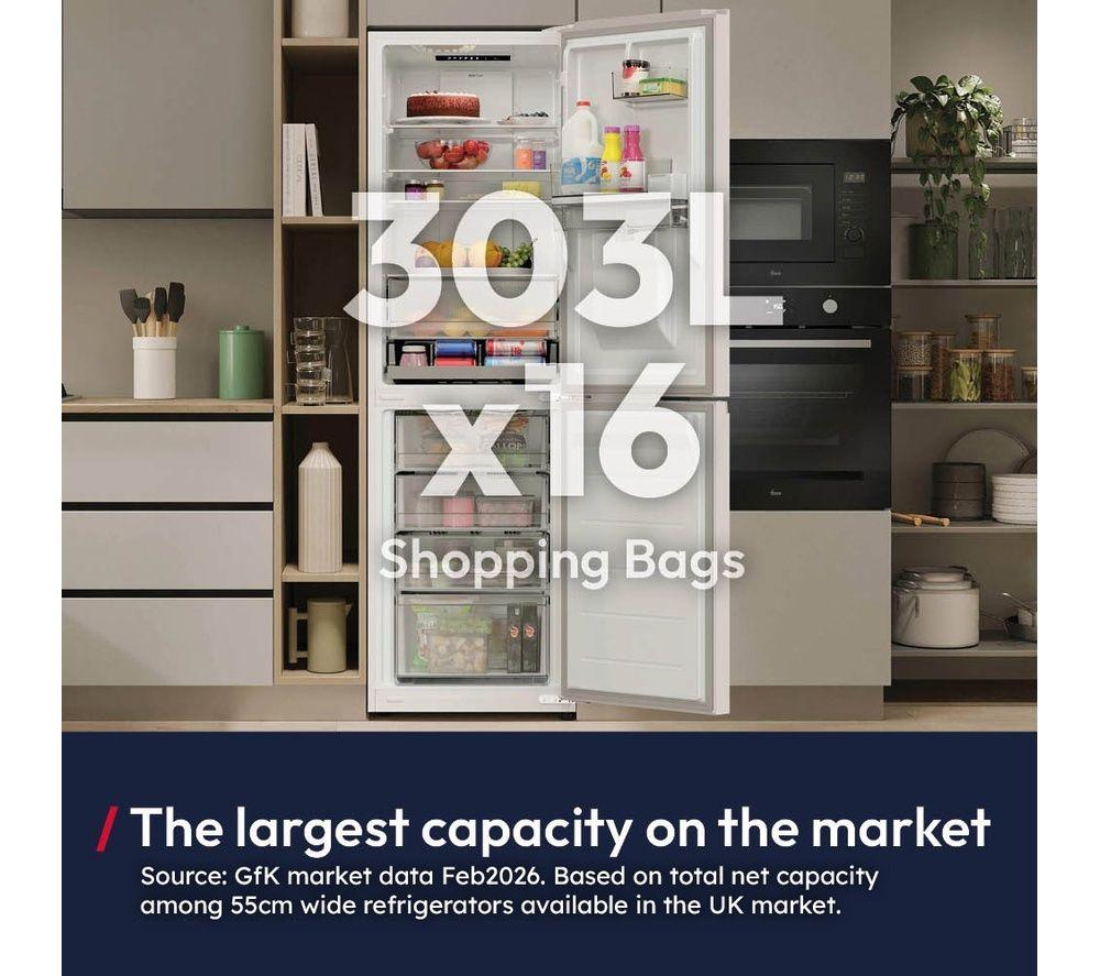 HOOVER HONCQ3T518EWWK 50/50 Fridge Freezer - White image number 8 of 22