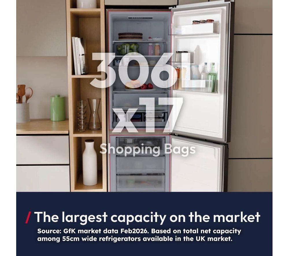 HOOVER HONCQ3T518ENTK 50/50 Fridge Freezer - Black image number 4 of 20