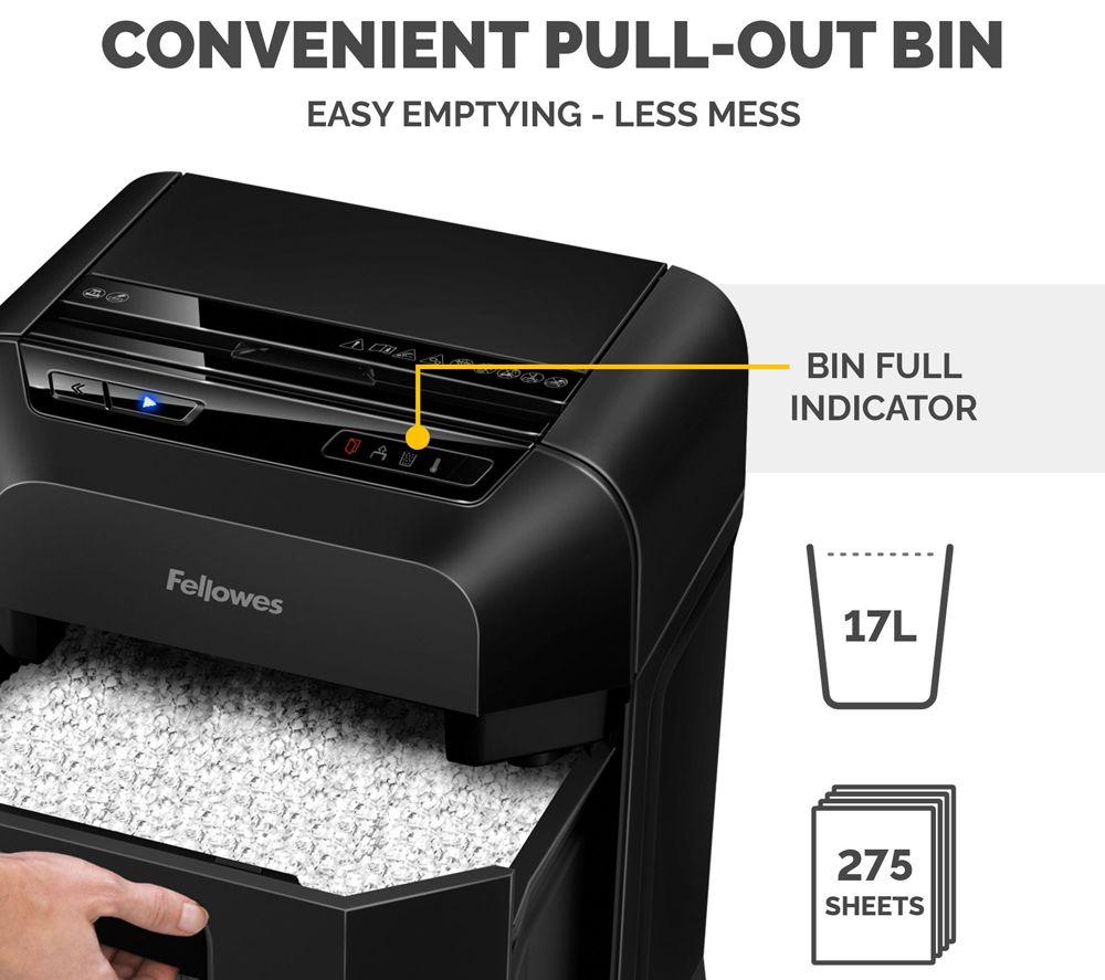 FELLOWES AutoMax 80M Mini Cut Paper Shredder image number 5 of 13