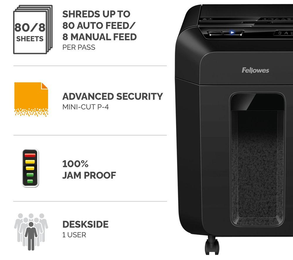 FELLOWES AutoMax 80M Mini Cut Paper Shredder image number 6 of 13