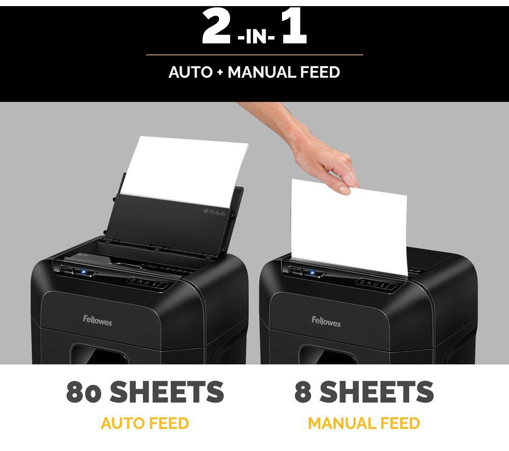FELLOWES AutoMax 80M Mini Cut Paper Shredder image number 12 of 13