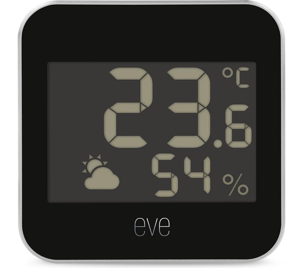Eve Weather Connected Weather Station, Black,Silver/Grey