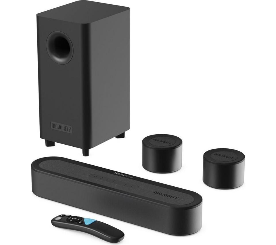 MAJORITY Bowfell Halo 5.1 Wireless Compact Sound Bar with Dolby Atmos - Black