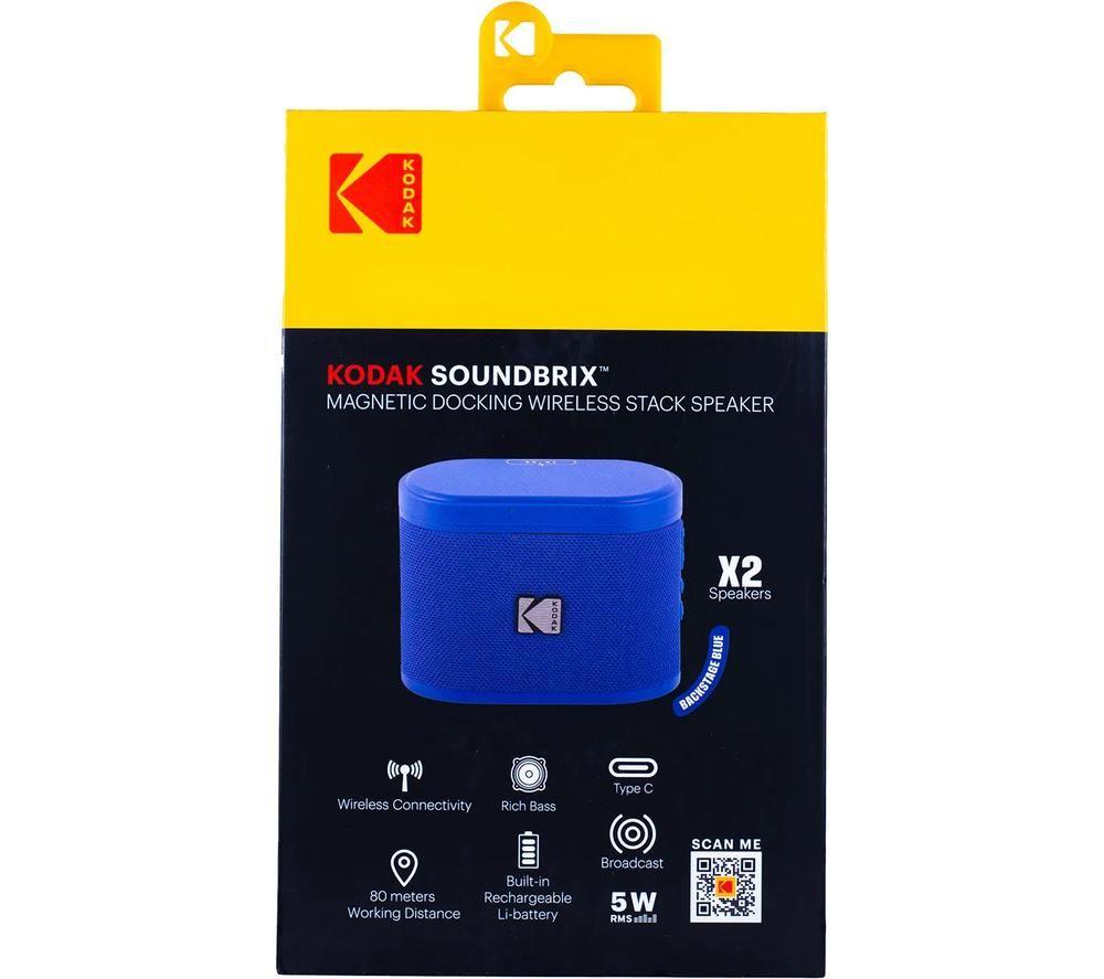 KODAK SoundBrix Portable Bluetooth Speaker - Backstage Blue, Set of 2 image number 2 of 4