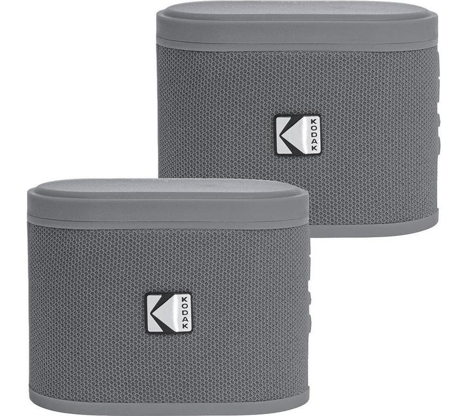 KODAK SoundBrix Portable Bluetooth Speaker - Treble Grey, Set of 2
