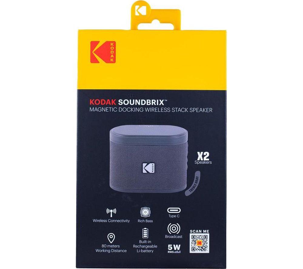 KODAK SoundBrix Portable Bluetooth Speaker - Treble Grey, Set of 2 image number 3 of 5