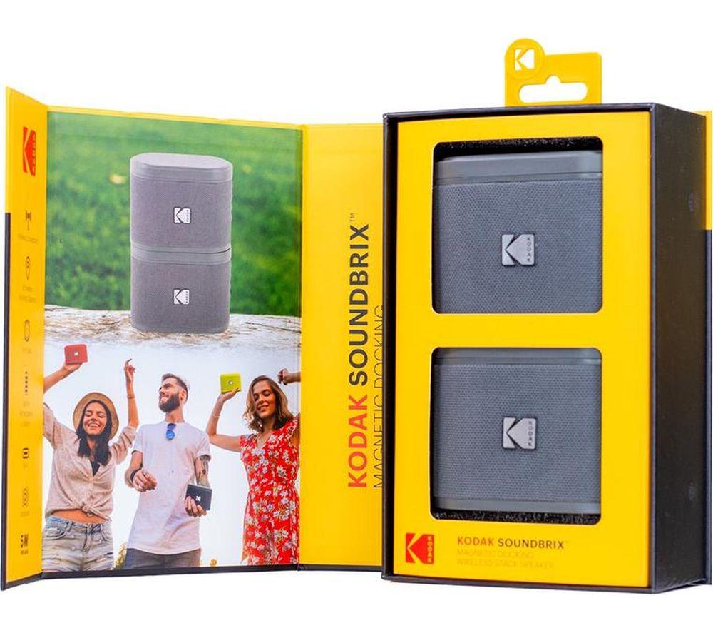 KODAK SoundBrix Portable Bluetooth Speaker - Treble Grey, Set of 2 image number 4 of 5