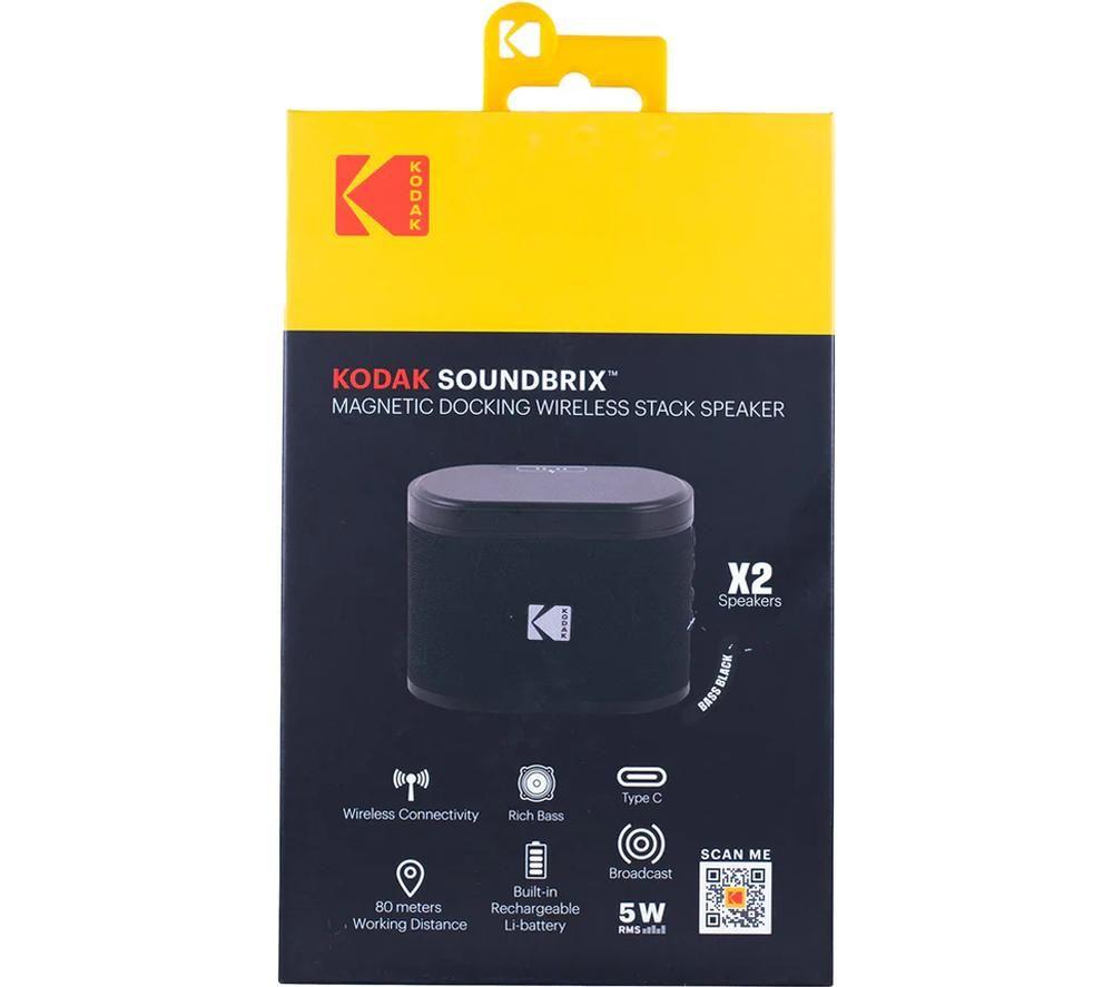 KODAK SoundBrix Portable Bluetooth Speaker - Bass black, Set of 2 image number 2 of 5
