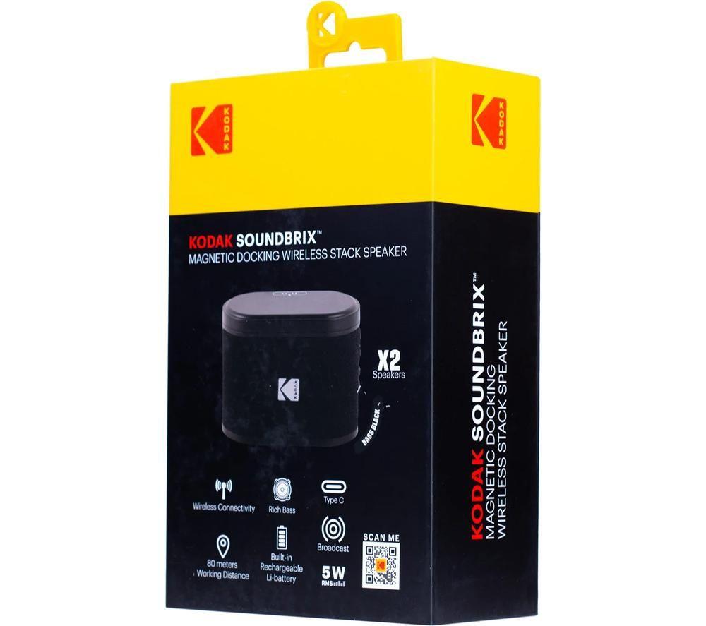 KODAK SoundBrix Portable Bluetooth Speaker - Bass black, Set of 2 image number 3 of 5