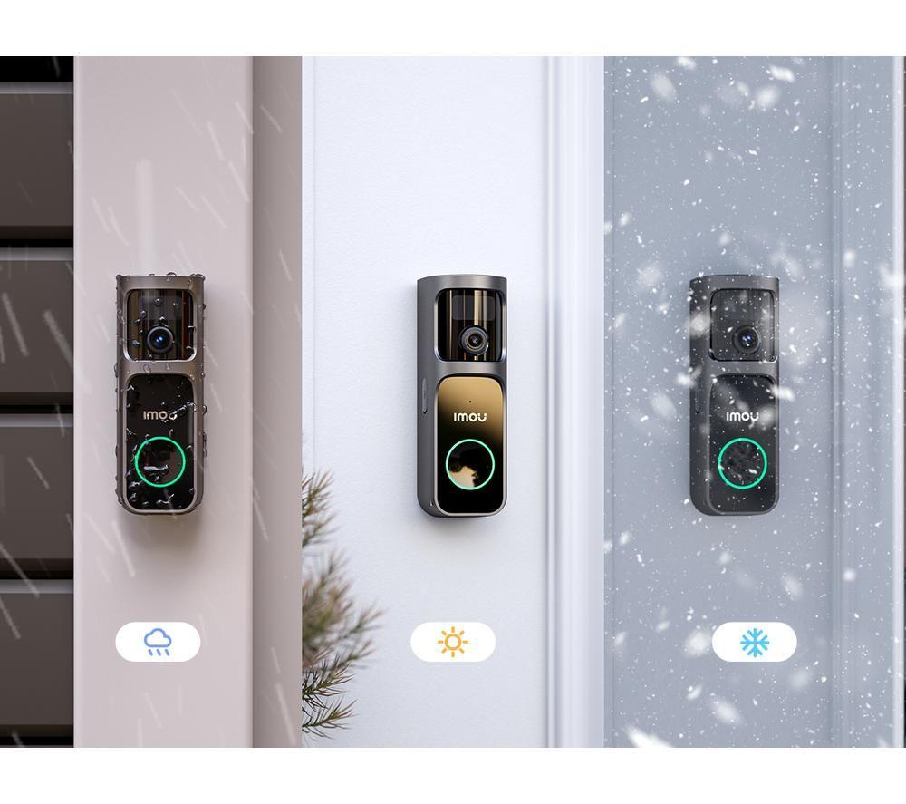 IMOU 3 2K Quad HD Video Doorbell with Chime - Black image number 2 of 3