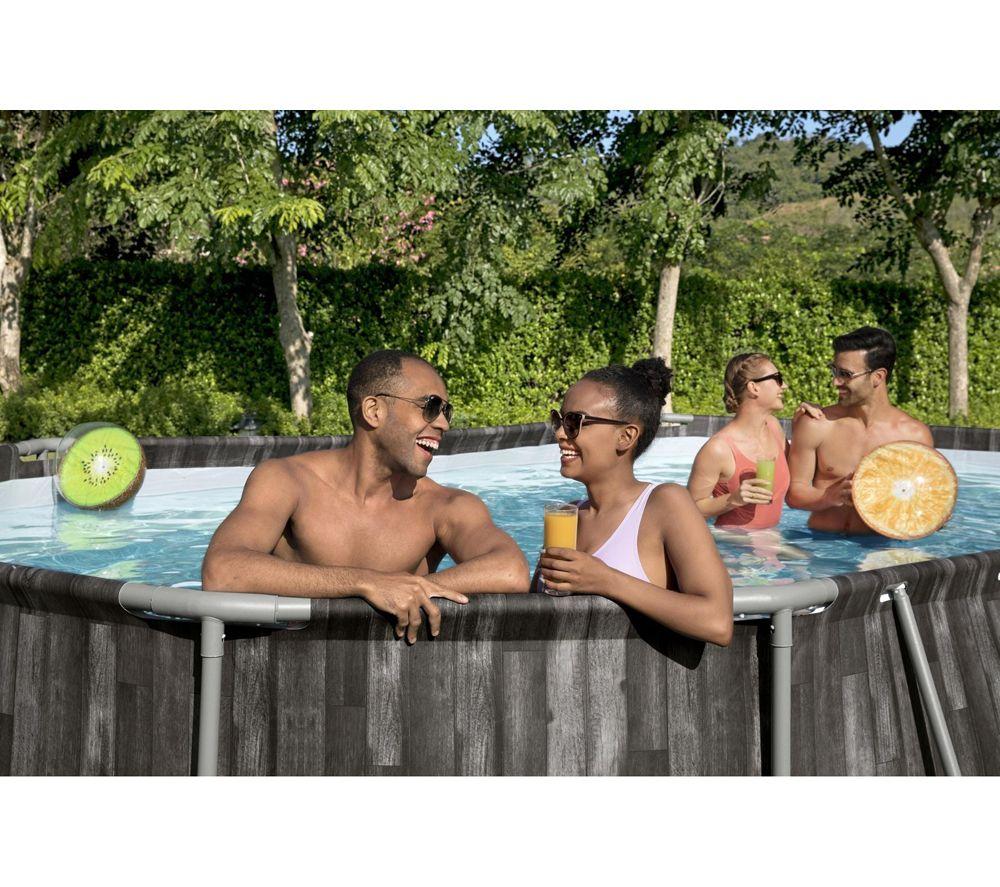 BESTWAY 20ft x 48" Steel Pro Max Steel Oval Swimming Pool &ndash; Grey image number 3 of 6