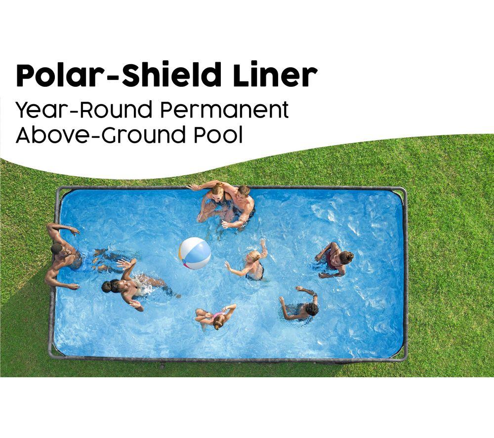 BESTWAY 18ft x 9ft x 52" APX 365 Rectangular Swimming Pool - Grey image number 3 of 8