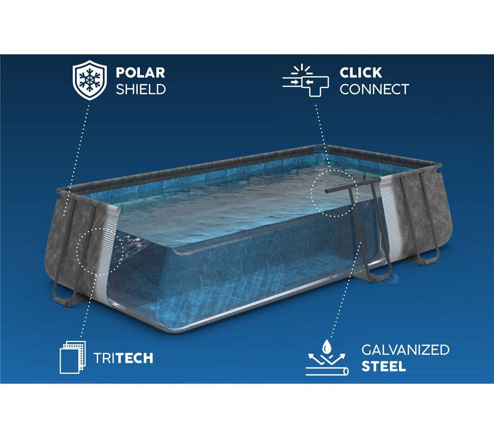 BESTWAY 18ft x 9ft x 52" APX 365 Rectangular Swimming Pool - Grey image number 5 of 8