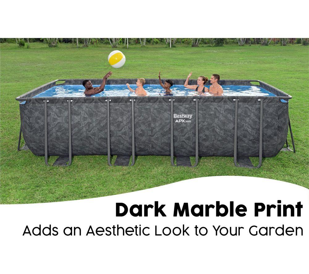 BESTWAY 18ft x 9ft x 52" APX 365 Rectangular Swimming Pool - Grey image number 6 of 8