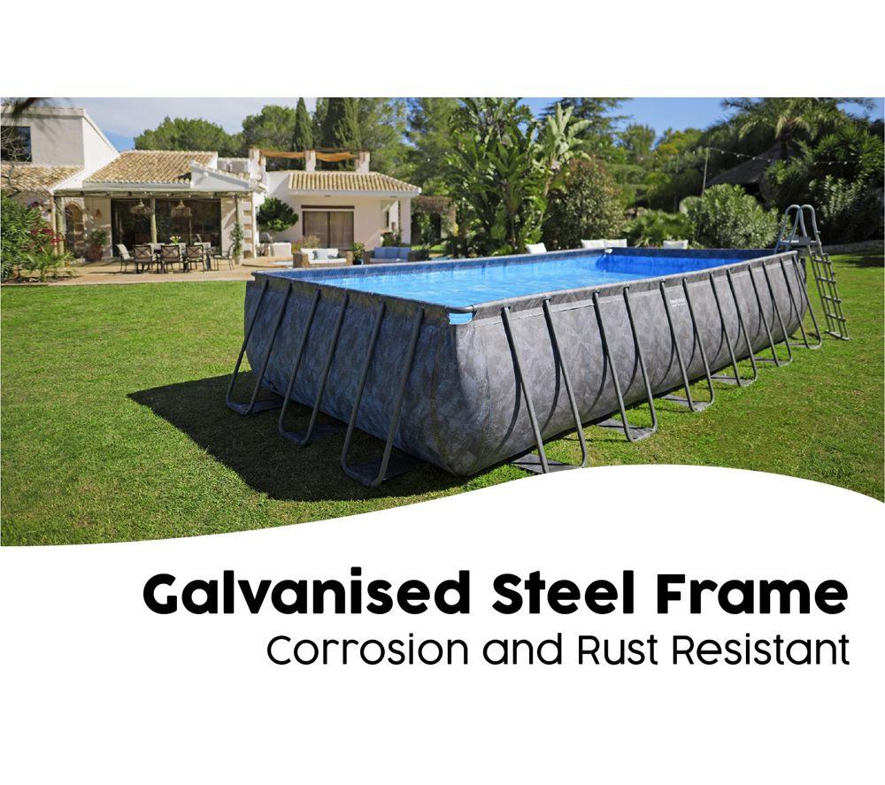 BESTWAY 24ft x 52" APX 365 Rectangular Swimming Pool - Grey image number 4 of 6